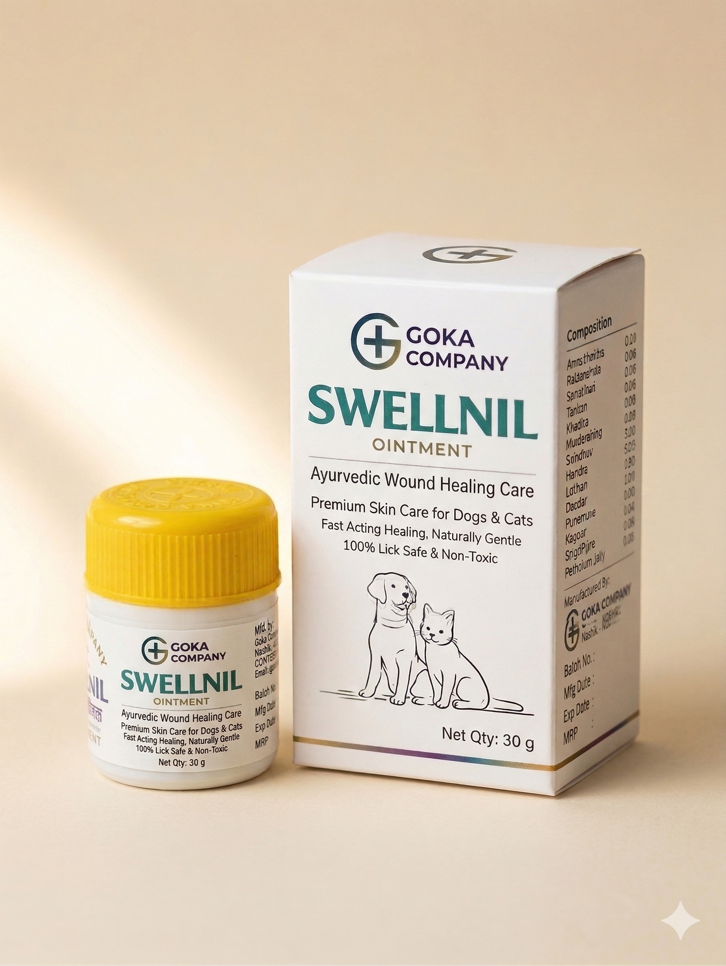 Swellnil Ointment for Dogs & Cats — 17-Herb Ayurvedic Wound Healer
